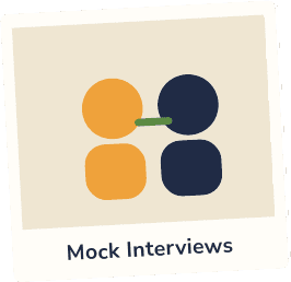 Mock interviews illustration — two people talking